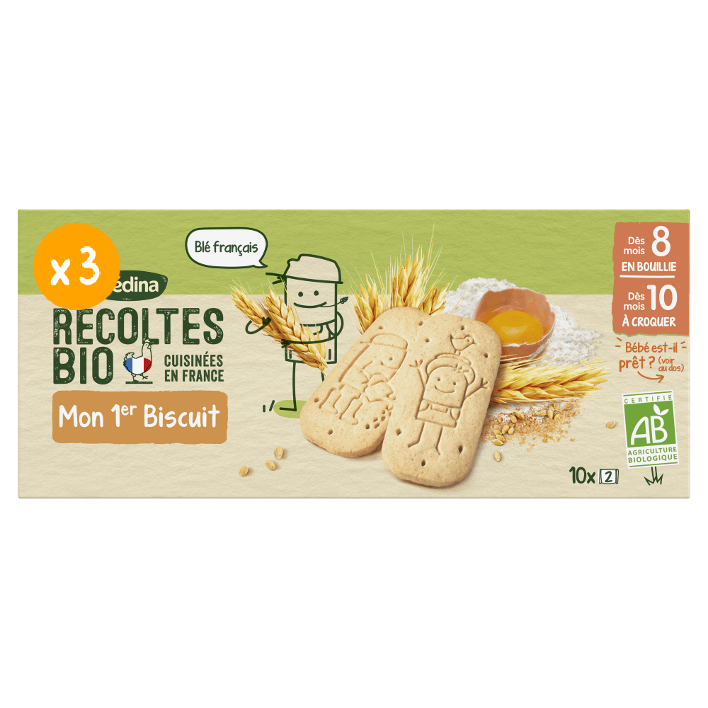 Mon 1er Biscuit bio - Lot x3 - Les Récoltes Bio