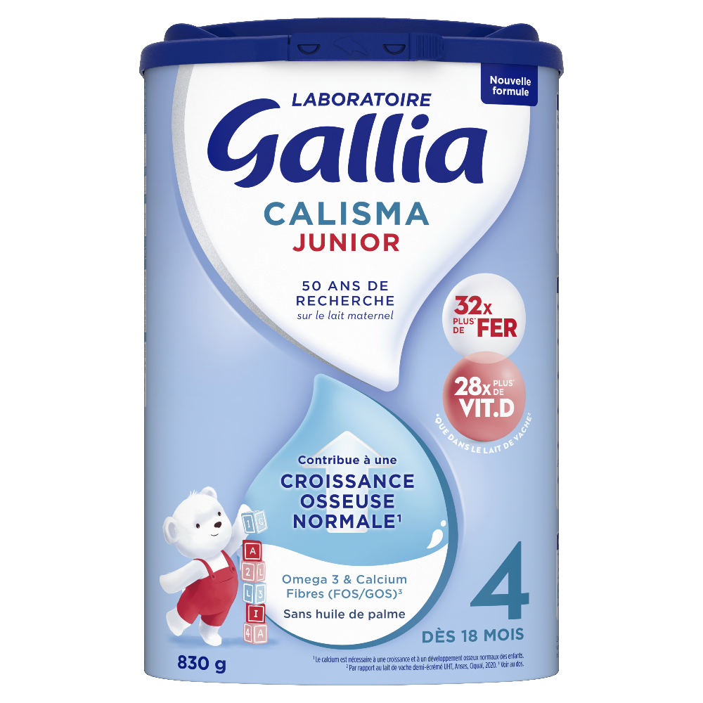 Calisma Junior - 830g - Lait infantile - Lot x3 - Laboratoire Gallia - Dès 18 mois