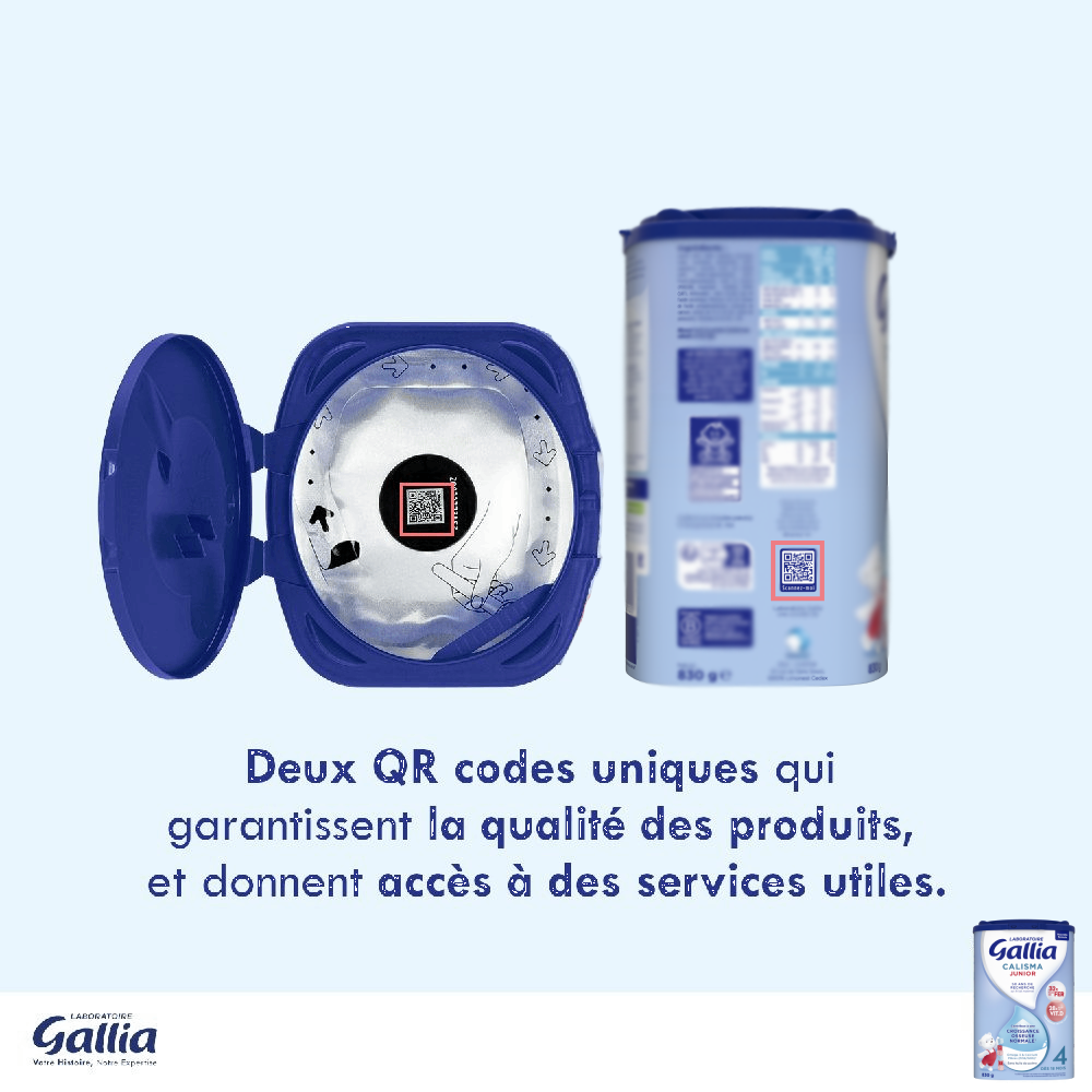 Calisma Junior - 830g - Lait infantile - Lot x3 - Laboratoire Gallia - Dès 18 mois