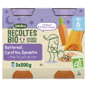 Les récoltes Bio - Butternut Carottes Epeautre 2x200g - Dès 6 mois - Face