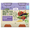 Les récoltes Bio - Ratatouille Semoule 2x200g - Dès 6 mois - Face