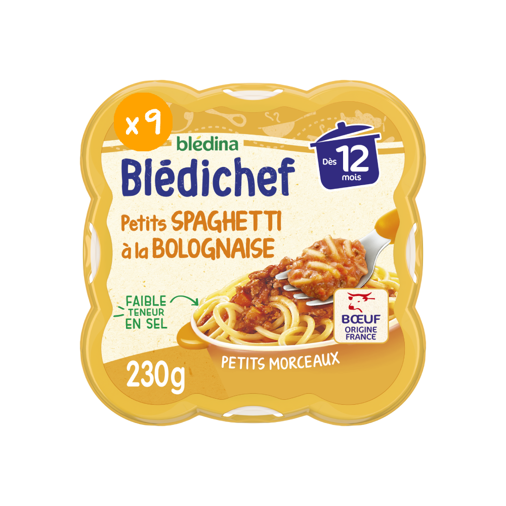 Blédichef - Petits spaghetti à la bolognaise  - Lot x9