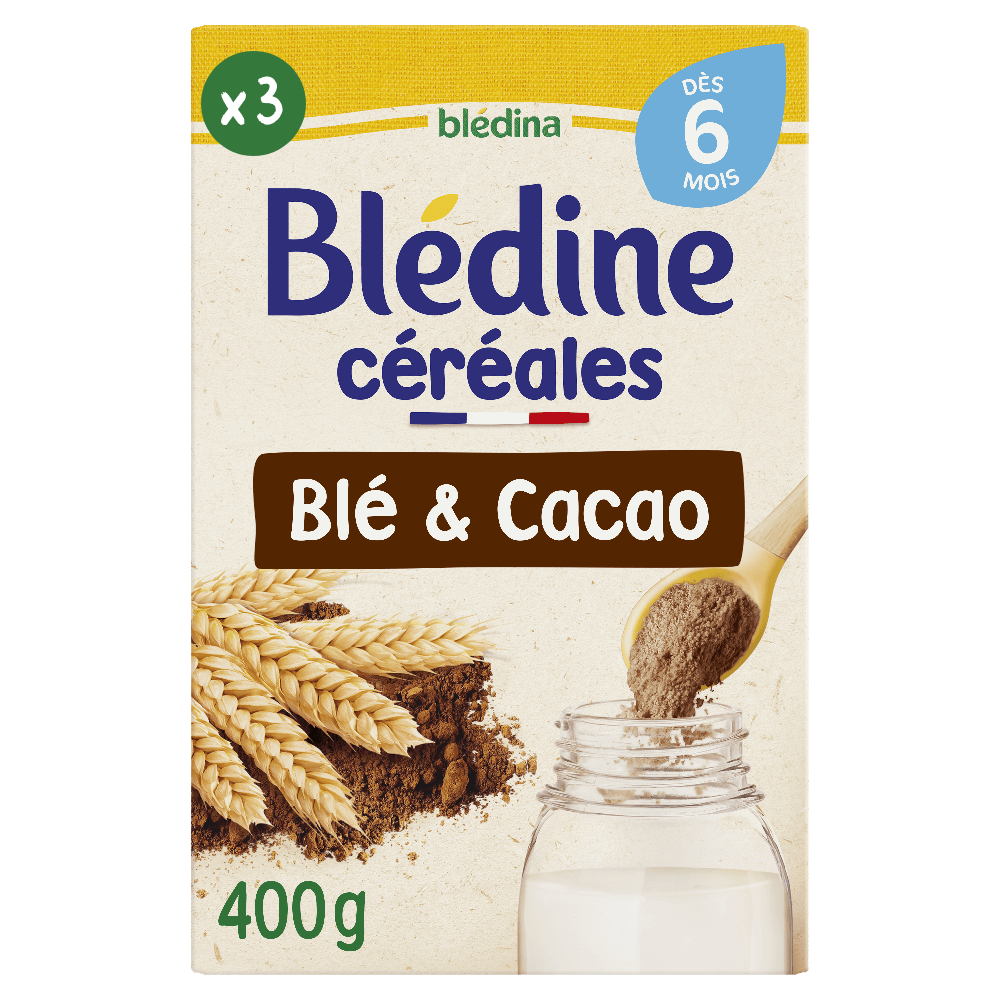 Blédine - Blé et Cacao - Lot x3 - Blédina - Dès 6 mois - Face