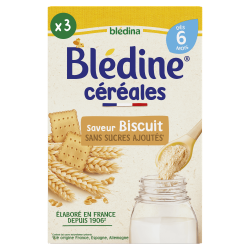 Blédine - Saveur Biscuit - Lot x3 - Blédina - Dès 6 mois - Face