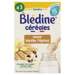 Blédine Junior - Saveur Vanille Pépites - Lot x3 - Blédina - Dès 15 mois - Face