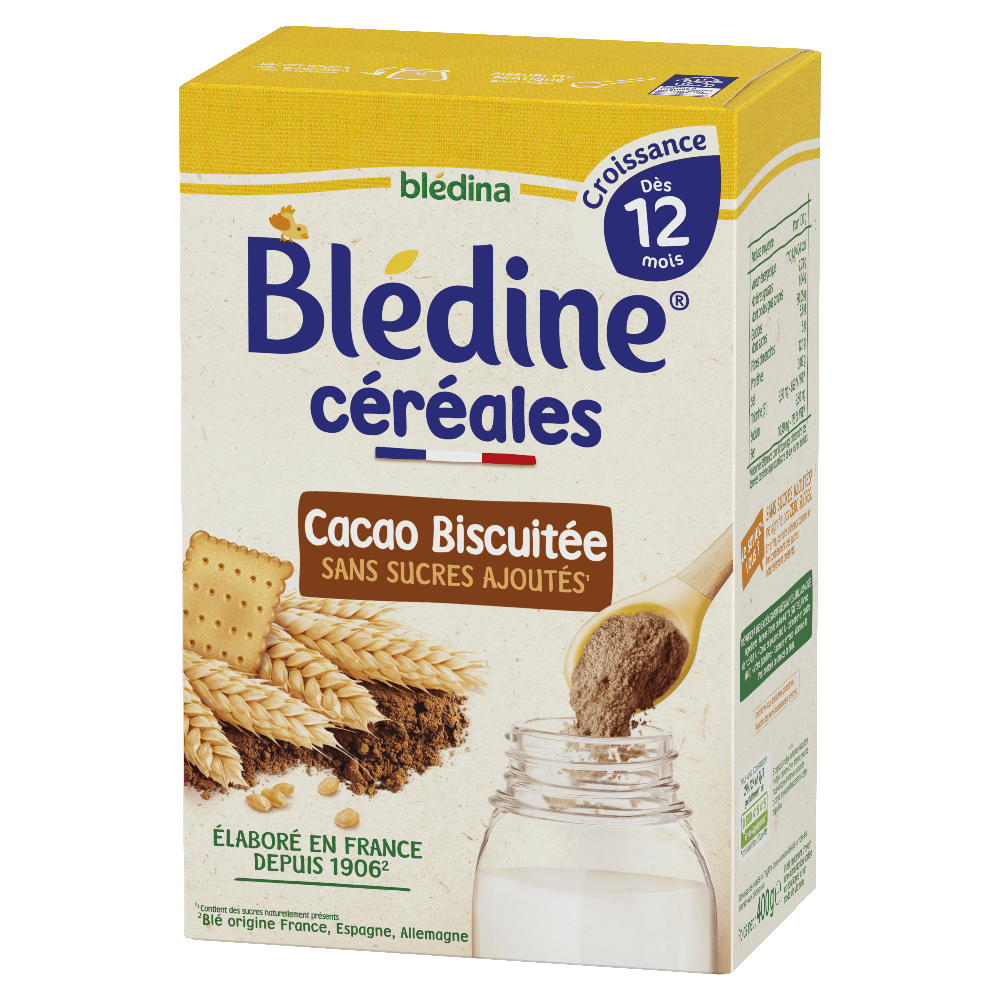 Blédine Croissance - Cacao Biscuit  - Lot x3 - Blédina - Dès 12 mois - 3D