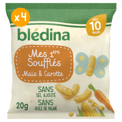 Mes 1ers Soufflés - Maïs Carotte - Lot x 5 - Blédina - Dès 10 mois - Face