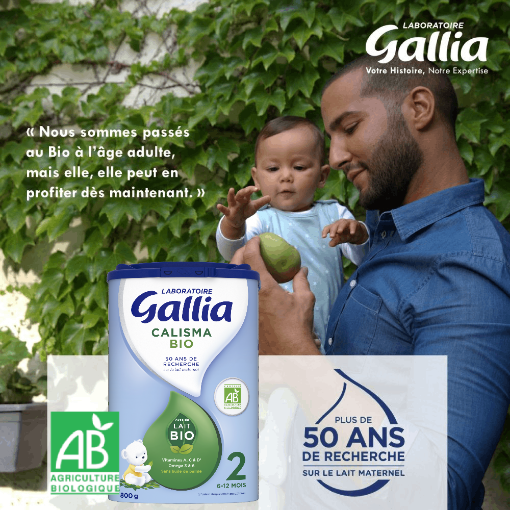 Calisma Bio 2ème âge - 800g - Lait infantile - Lot x3 - Laboratoire Gallia