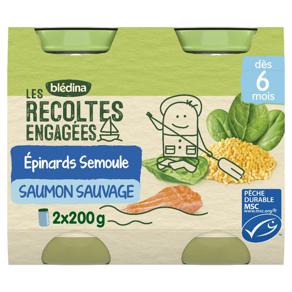 Petits pots Les récoltes Bio & Engagées - Lot Multi-variétés Légumes Viande et Poisson dès 6 mois x 4