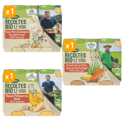 Petits pots - Les récoltes Bio - Légumes Viande dès 8 mois x 3