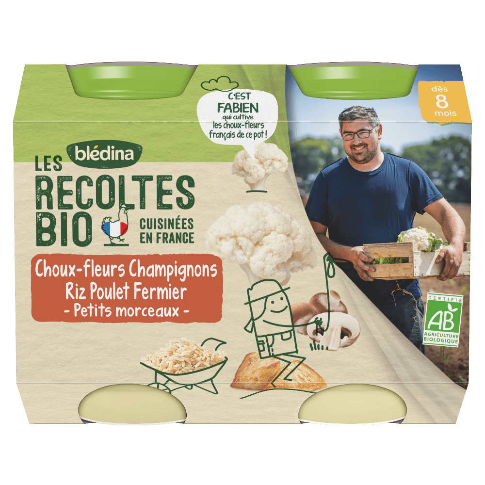 Petits pots - Les récoltes Bio - Légumes Viande dès 8 mois x 3