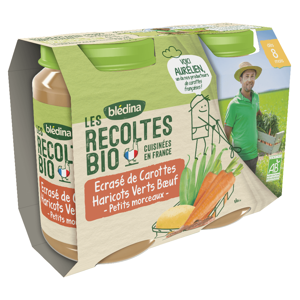 Petits pots - Les récoltes Bio - Légumes Viande dès 8 mois x 3