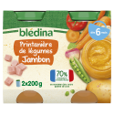 Petits pots Blédina - Printanière de Légumes Jambon - 2 x 200g - Face