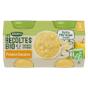 Petits pots - Les Récoltes Bio - Pommes Bananes Petits Morceaux - 2 x 130g