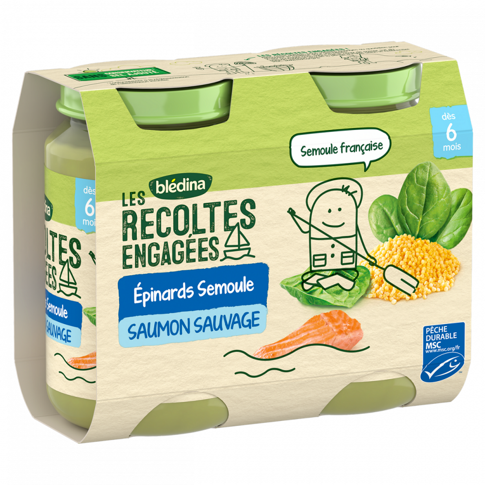 Petits pots Les récoltes Bio & Engagées - Lot Multi-variétés Légumes Viande et Poisson dès 6 mois x 4