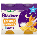 Blédîner - Pots Carottes Semoule - ⁠2 x 200g- Dès 6 mois - Face