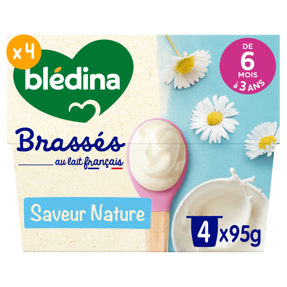 Les Brassés Nature sans sucres ajoutés - Lot x4 - Face