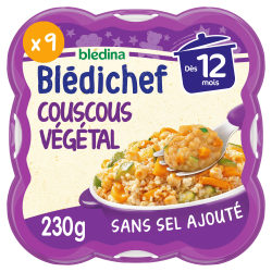 Blédichef - Couscous Végétal aux Légumes & Pois Chiches - Lot x9 - Face