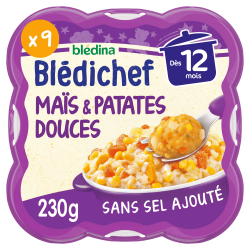 Blédichef - Crémeux de Maïs & Patates Douces au Cumin - Lot x9 - Face