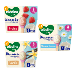 Les Brassés Fraise Vanille Nature - Lot x3 - Face