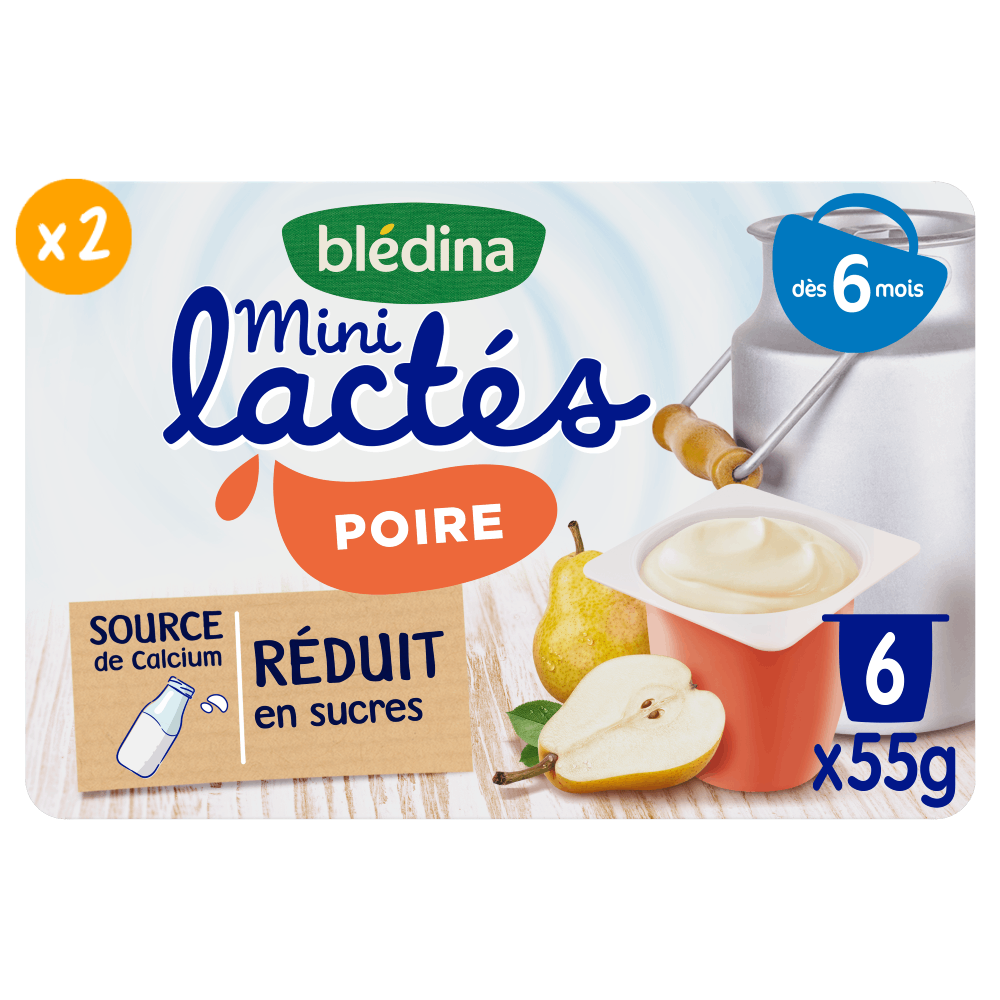 Mini Lactés Poire - Lot x2 - Face