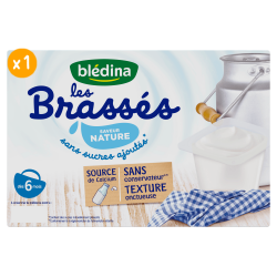Les Brassés Nature sans sucres ajoutés - Lot x1 - Face