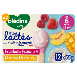 Mini Lactés - Framboise, Fraise & Mangue, Pêche - Lot x2 - Face