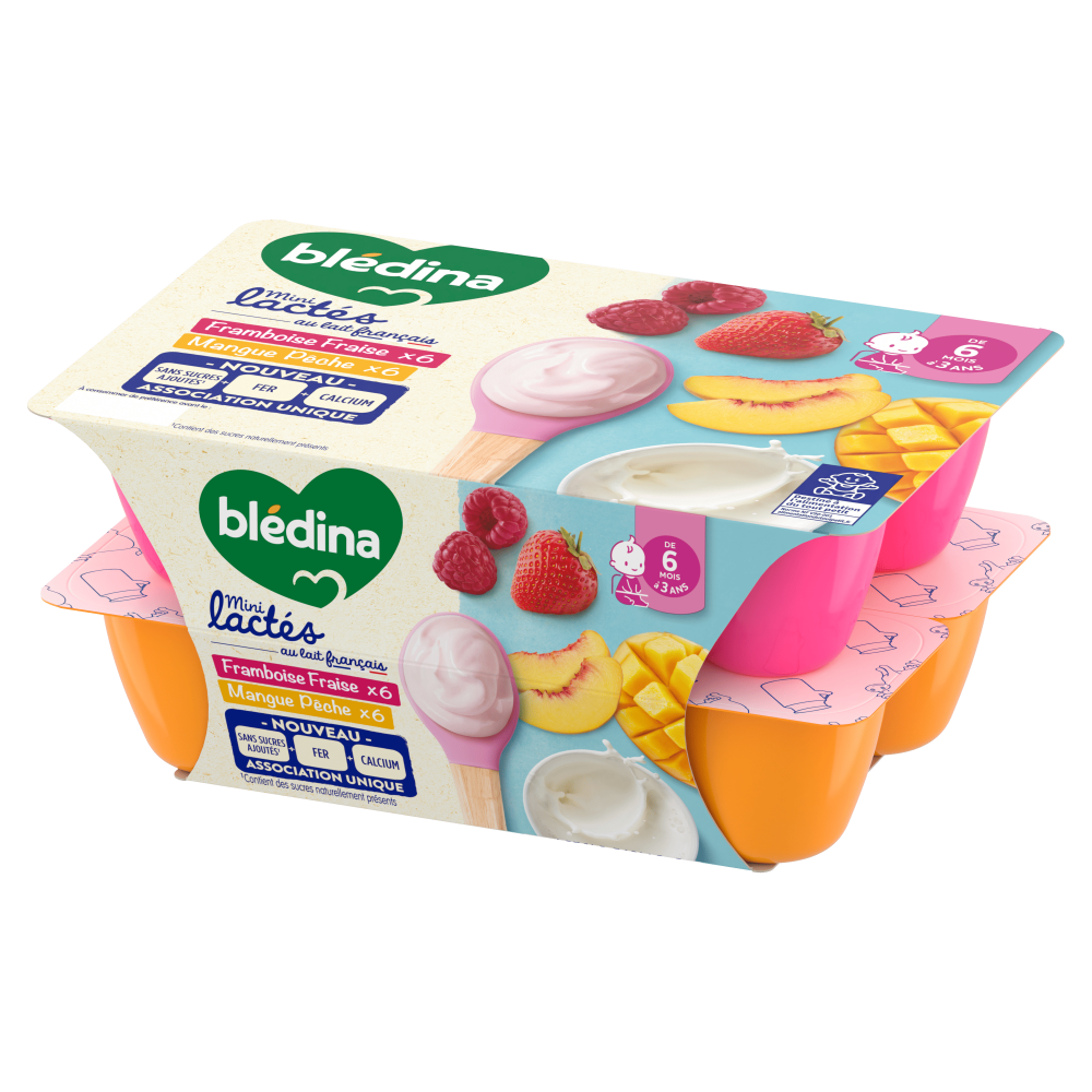 Mini Lactés - Framboise, Fraise & Mangue, Pêche - Lot x2 - Côté