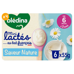 Mini Lactés Nature Sans sucres ajoutés - Lot x4 - Face