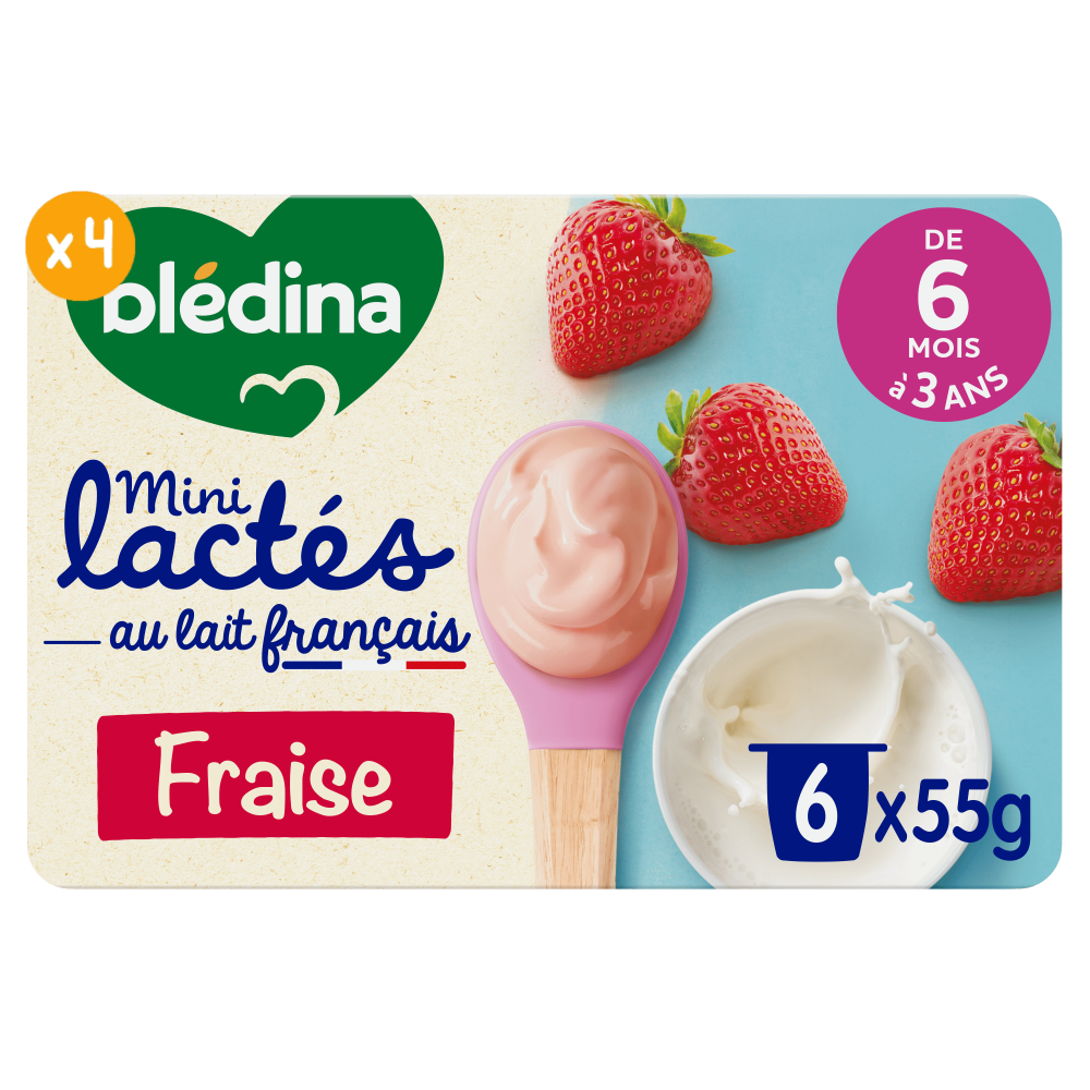 Mini Lactés Fraise - Lot x4 - Face