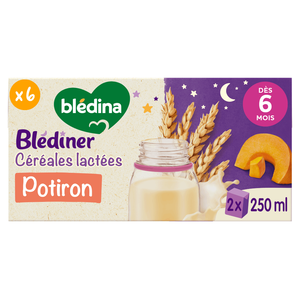 Blédîner - Briques Potiron - Lot x6 des 6 mois bledina