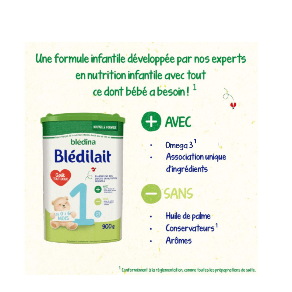 Blédilait en poudre 1er âge de 0 à 6 mois - 900 g