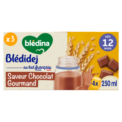 Blédidej - Croissance Chocolat Gourmand - 4x250ml-lotx3
