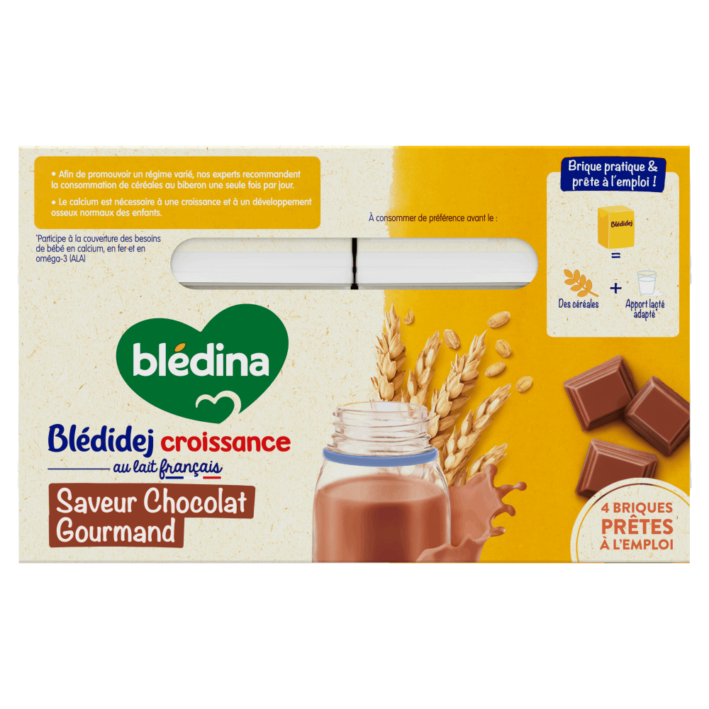 Blédidej - Croissance Chocolat Gourmand - 4x250ml - haut