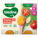 Petits pots Blédina - Tomates Riz Poulet - 2 x 200g - Face