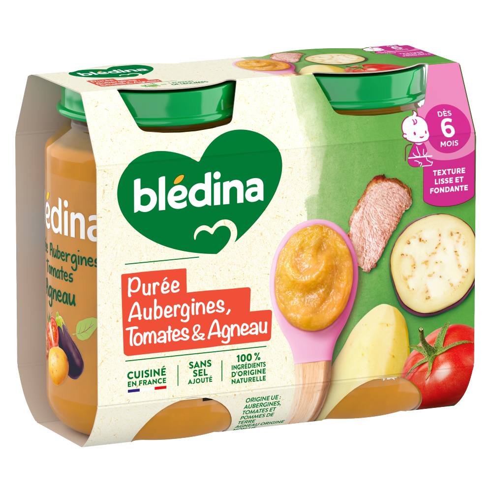 Petits pots Blédina - Lot Multi-variétés Légumes Méditerranéens Agneau et Poulet x 4