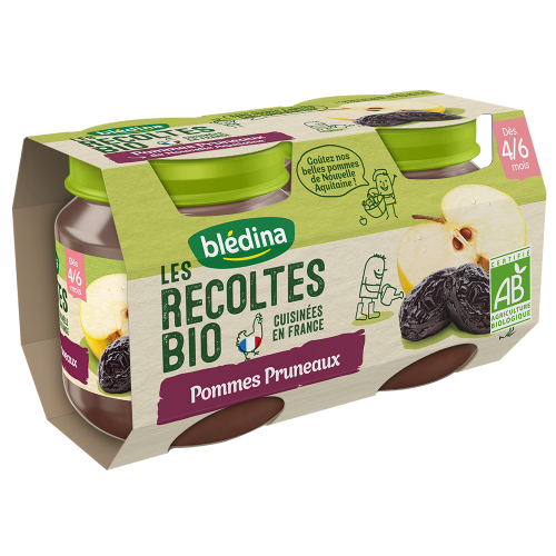 Blédina Les Récoltes Bio 2 Petits Pots Pommes Nectarines Bananes dès 6 mois  2 x 130 g - Parole de mamans