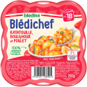 Blédichef Ratatouille, boulghour et poulet