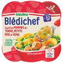 Blédichef Sauté de pommes de terre, petits pois et veau