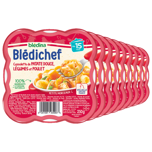 Pack Blédichef Cassolette de patate douce, légumes et poulet