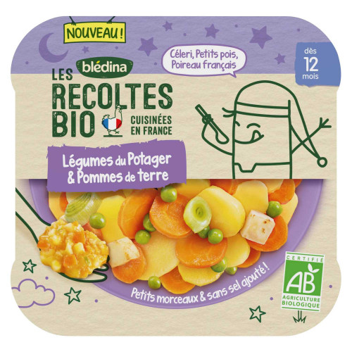 Brocolis Pommes De Terre Veau 2x200g Blédina Les Récoltes Bio