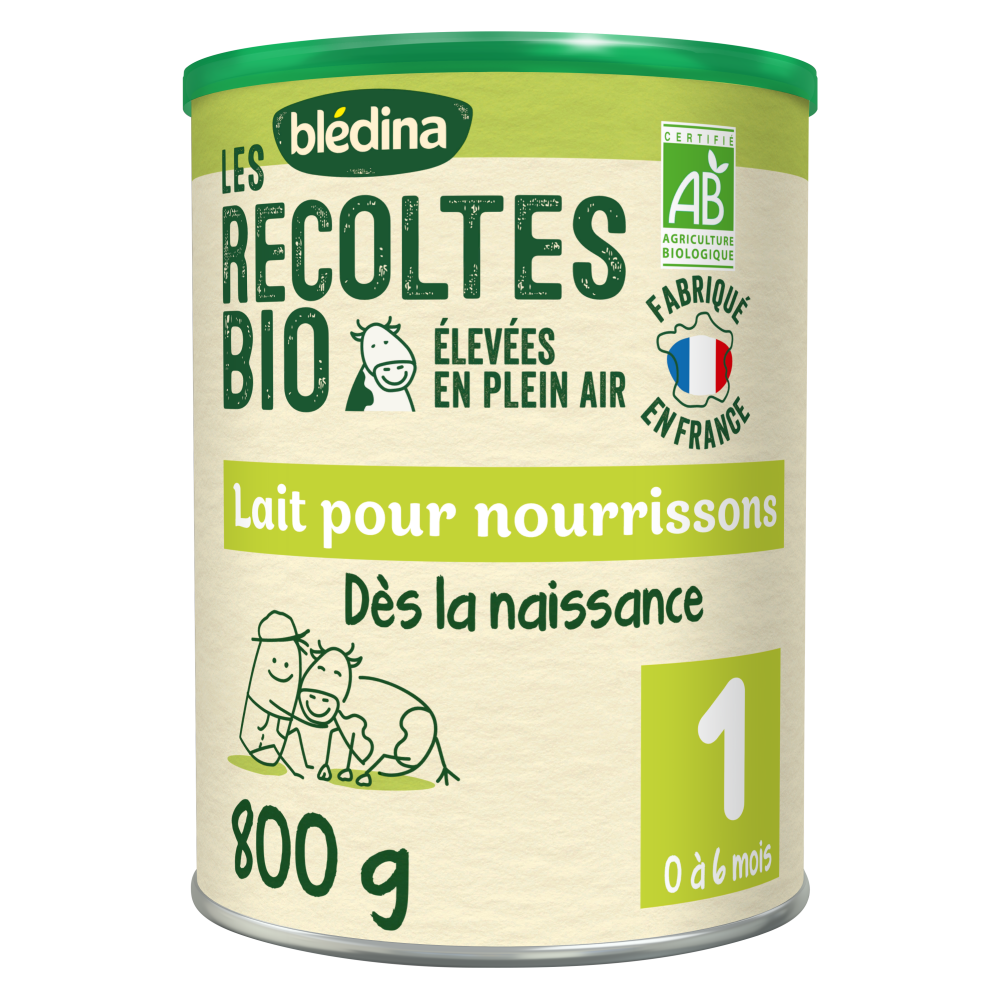 Les Recoltes Bio Lait Pour Nourrissons En Poudre 1er Age 800g Lot X3