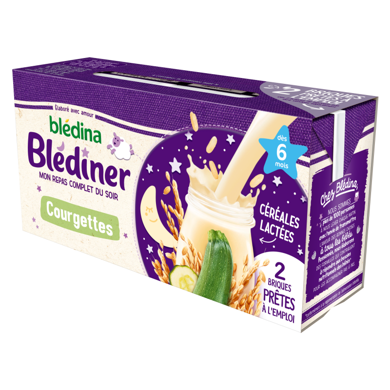 Lot X6 Blédiner Briques Courgettes Dès 6 Mois Blédina E Shop 