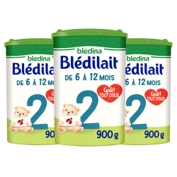 Blédina Blédilait 1, Lait en Poudre pour bébé , De 0 à 6 Mois, 900g  (Boîtex3) (L'emballage peut varier) : : Epicerie