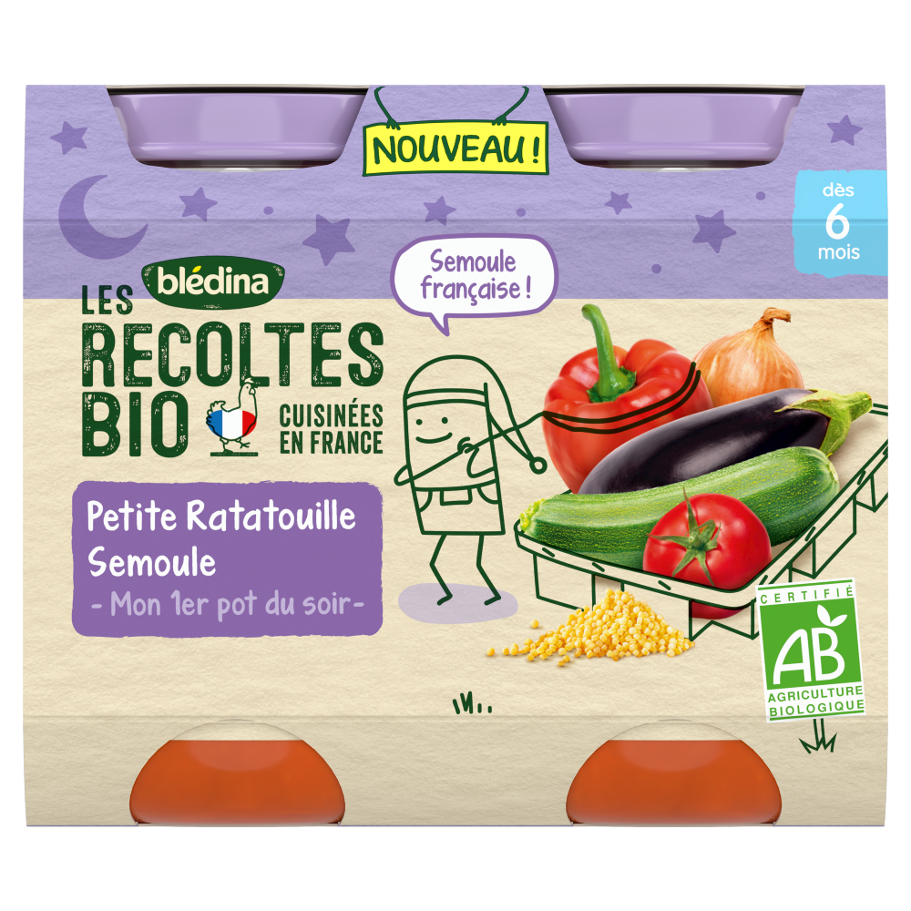 Petits pots Les récoltes Bio - Lot Multi-variétés légumes