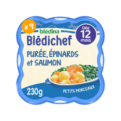 Plat bébé purée patate douce et poulet dès 12 mois Blédichef Blédina - 230g