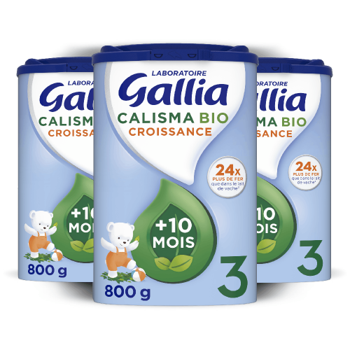 Laboratoire Gallia Calisma Croissance Bio en poudre à partir de 10 mois - 800 g-lotx3