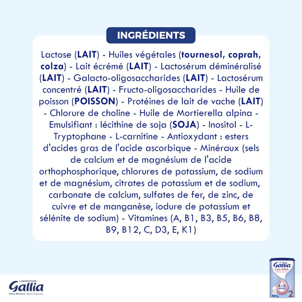 Calisma Relais 2ème âge-ingredients