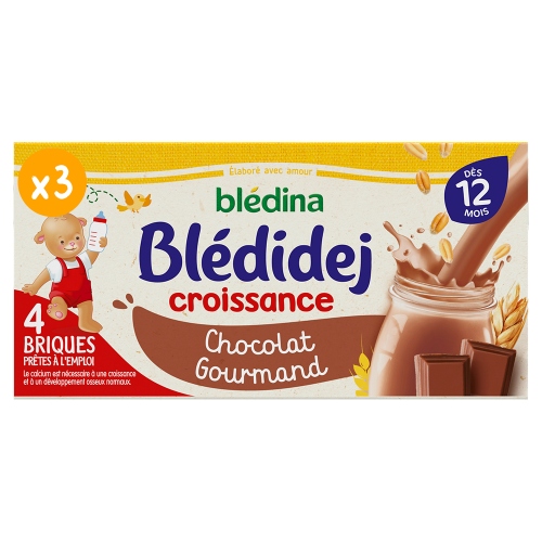 Blédidej - Croissance Chocolat Gourmand - 4x250ml-lotx3