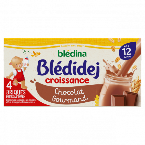Bledidej Croissance Choco Saveur Banane , Dès 12 Mois, - Bledina - 1068 g
